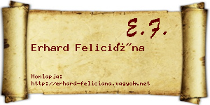 Erhard Feliciána névjegykártya